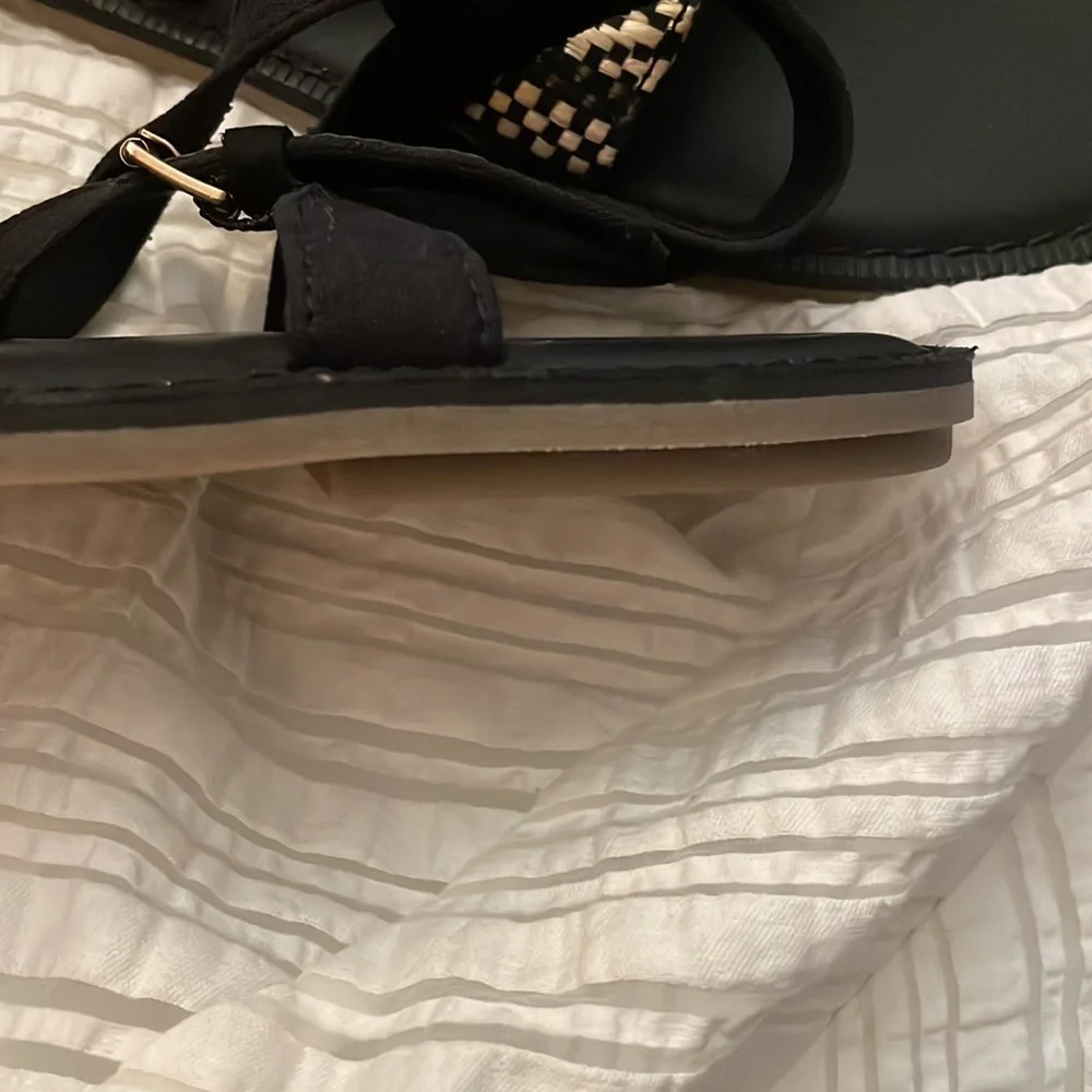 Toms Lexie Black Canvas/Geometric Woven Sandal. Size 11. NWOT🔹FIRM🔹 - Picture 10 of 13